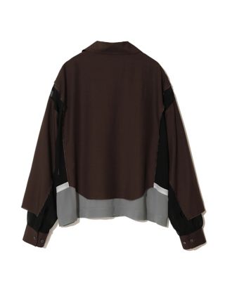 レーヨンオープンカラーシャツ